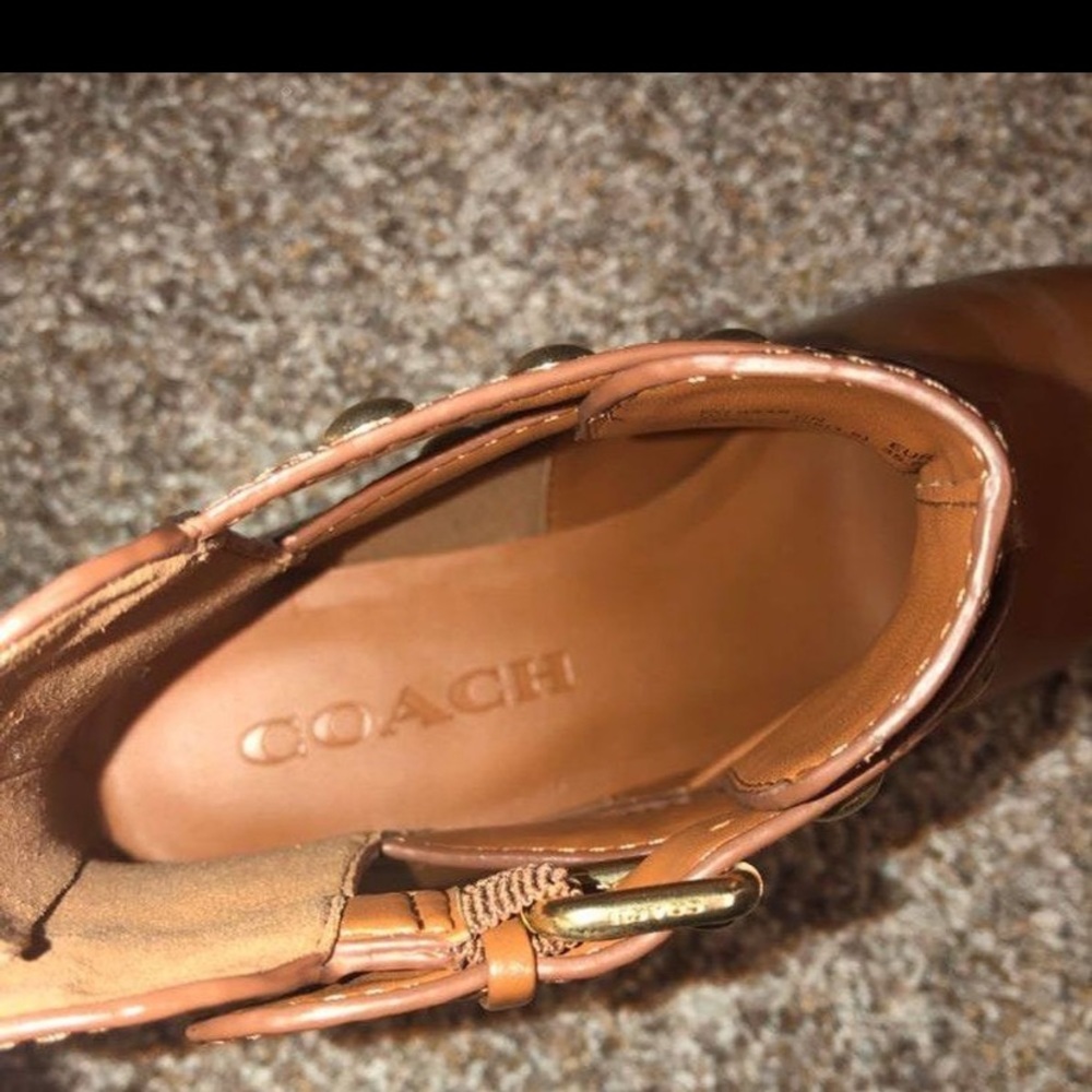 Brown Leather Coach Boots